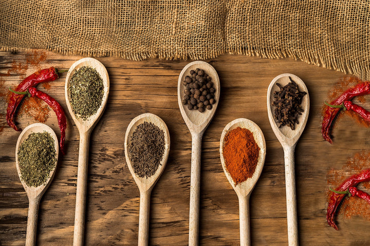 Zazi Natural Foods spices on spoons